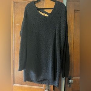 Black sweater from torrid with criss-cross back